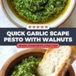 5 Minute Garlic Scape Pesto (with walnuts!) Recipe