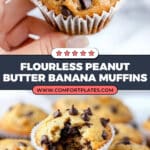 Flourless Peanut Butter Banana Muffins Recipe