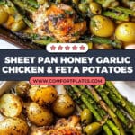 Sheet Pan Honey Garlic Chicken and Feta Potatoes Recipe