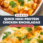 High Protein Chicken Enchiladas Recipe