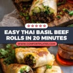 20 Minute Thai Basil Beef Rolls Recipe