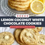 Lemon Coconut White Chocolate Cookies Recipe