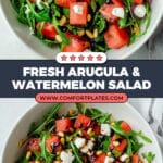 Arugula and Watermelon Salad with Red Onion, Feta and Pine Nuts Recipe
