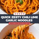 Chili Lime Garlic Noodles Recipe