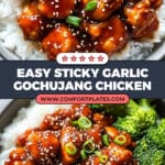Sticky Garlic Gochujang Chicken Recipe