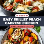 Skillet Caprese Peach Chicken Recipe