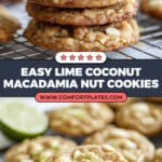 Lime-Coconut White Chip Macadamia Nut Cookies Recipe