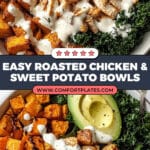 Roasted Chicken, Sweet Potato, and Kale Bowls Recipe