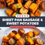 Sheet Pan Sausage and Sweet Potatoes Recipe
