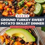 Ground Turkey Skillet with Sweet Potatoes and Black Bean Recipe