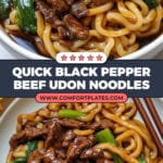 Simple Black Pepper Beef Udon Recipe