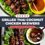 Grilled Thai Coconut Chicken Skewers Recipe
