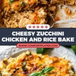 Cheesy Zucchini Chicken and Rice Bake Recipe