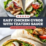Easy Chicken Gyros & Tzatziki Sauce Recipe
