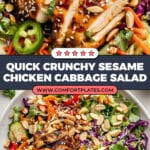 Sesame Chicken Cabbage Crunch Salad Recipe