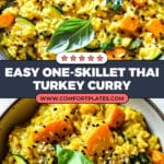 One-Skillet Ground Turkey Thai Curry with Rice Recipe