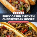 Blackened Chicken Thigh Cheesesteak Recipe with Creamy Cajun Sauce Recipe