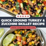 Ground Turkey Skillet with Zucchini, Corn, Black Beans and Tomato Recipe