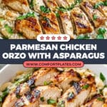 Creamy Parmesan Orzo with Chicken and Asparagus Recipe