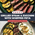 Grilled Steak and Zucchini with Whipped Feta Recipe