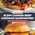 Slow Cooker Beef and Cheddar Sandwiches Recipe