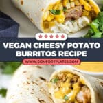 Vegan Cheesy Potato Burritos Recipe
