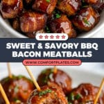 Bacon-Wrapped Brown Sugar BBQ Meatballs Recipe