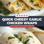 Cheesy Garlic Chicken Wrap Recipe