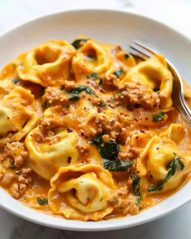 One Pot Spicy Sausage Tortellini Recipe