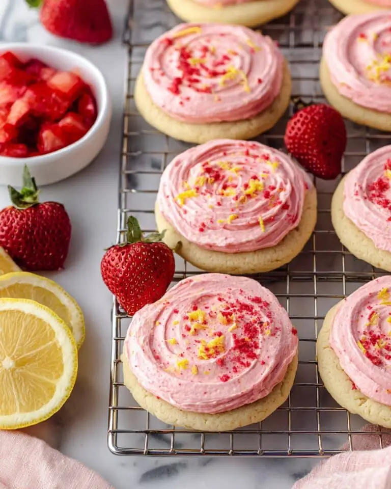 Soft Frosted Strawberry Lemonade Cookies Recipe