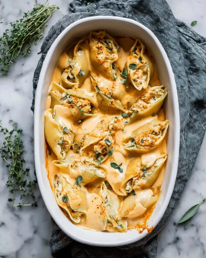 Vegan Pumpkin Ricotta Stuffed Shells Recipe