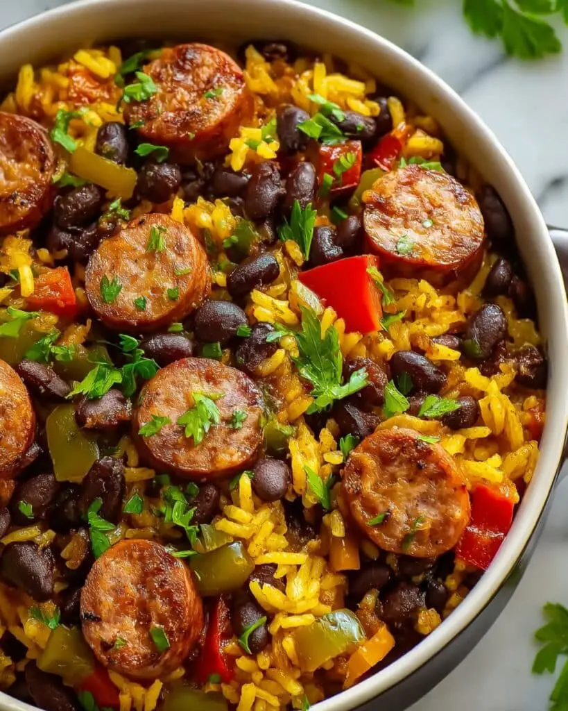 Hearty Black Beans and Rice with Sausage Recipe