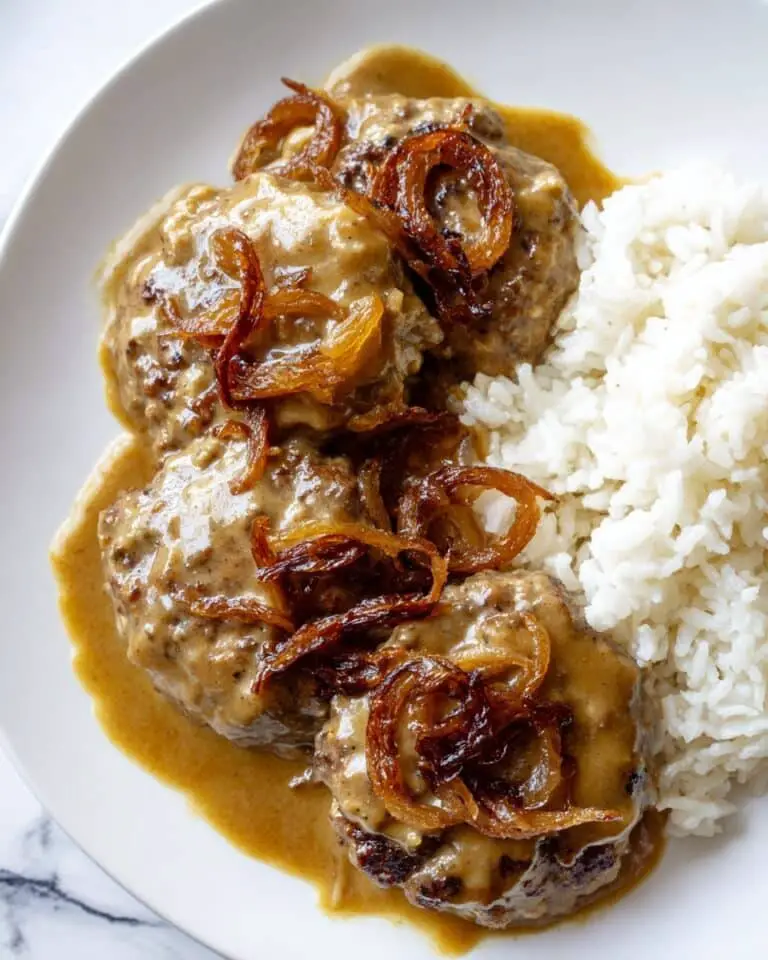 Hamburger Steaks with Onion Gravy Recipe