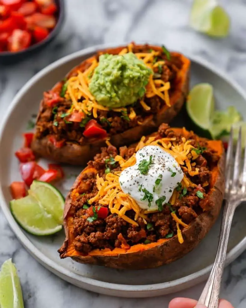 Easy Taco Stuffed Sweet Potatoes Recipe