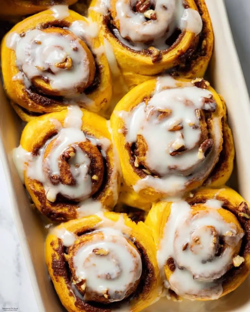 Vegan Pumpkin Cinnamon Rolls with Cream Cheese Icing Recipe