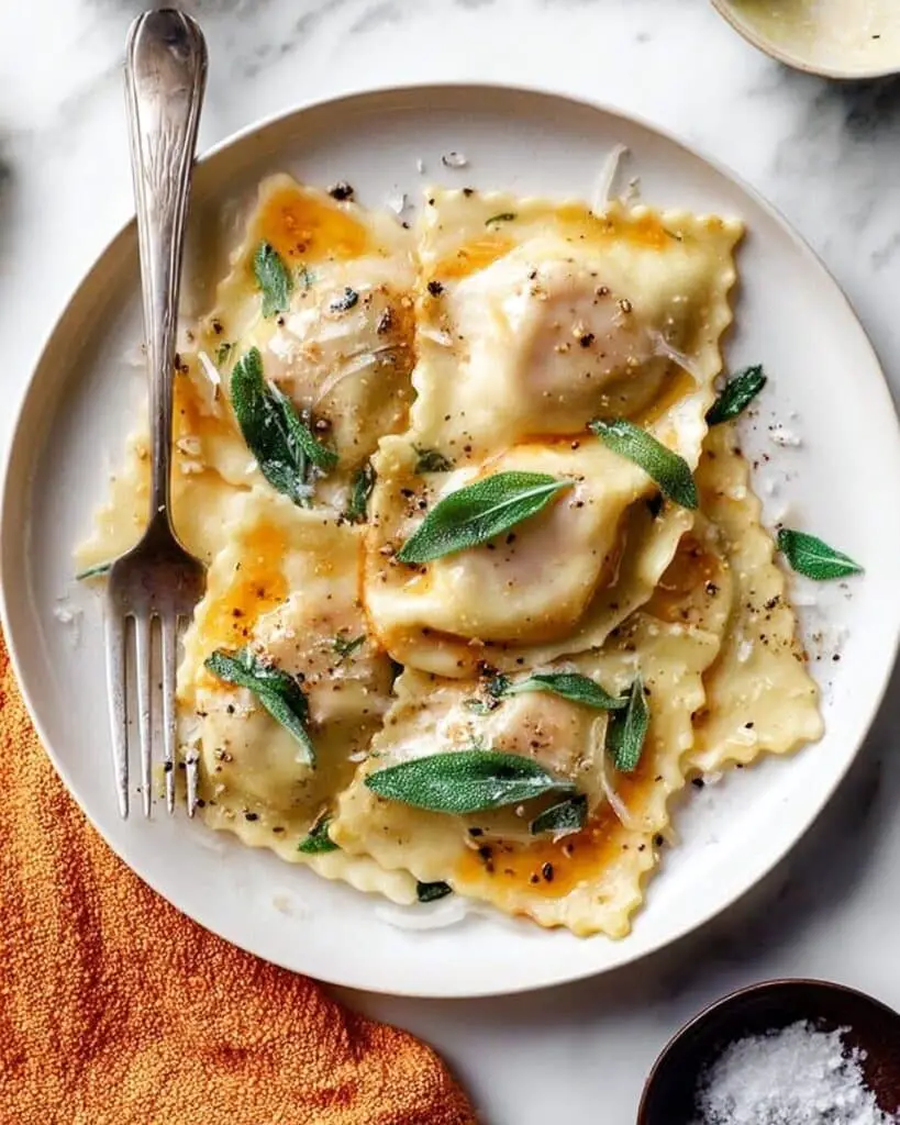 Butternut Squash Ravioli with Sage Butter Recipe