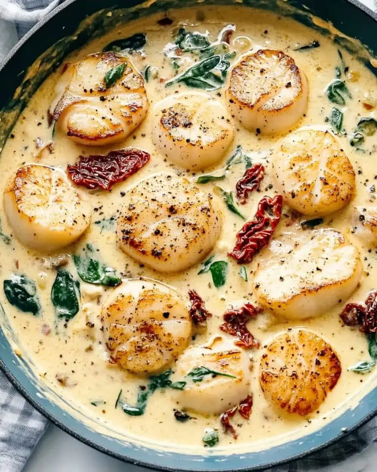 Creamy Tuscan Garlic Scallops Recipe