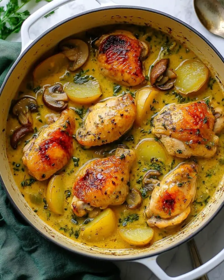 Herb Roasted Chicken in Creamy White Wine Sauce Recipe