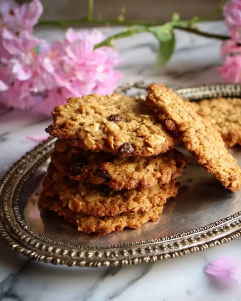 Chopped Cherry Pecan Crispy Oatmeal Cookie Recipe