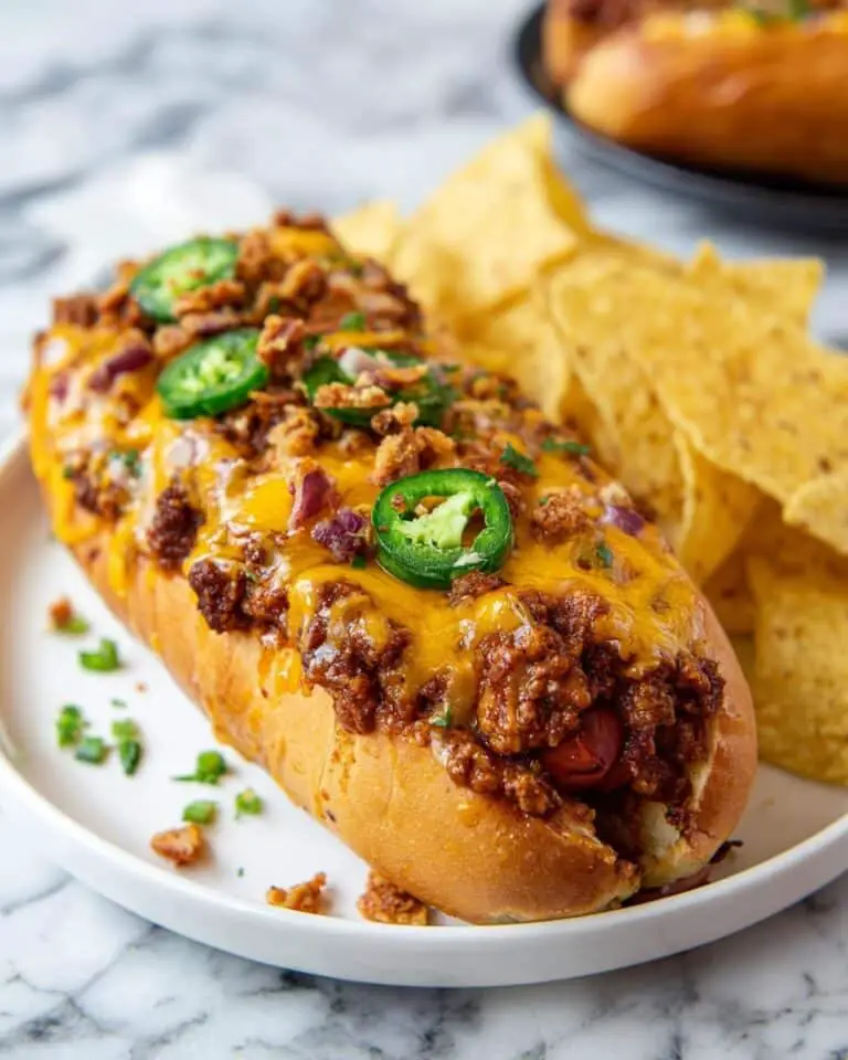 Ultimate Chili Cheese Dogs with Savory Homemade Chili and Crispy Toppings Recipe