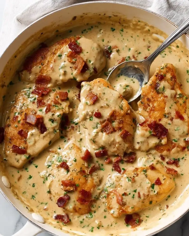 Smothered Chicken with Bacon and Rich Gravy Recipe