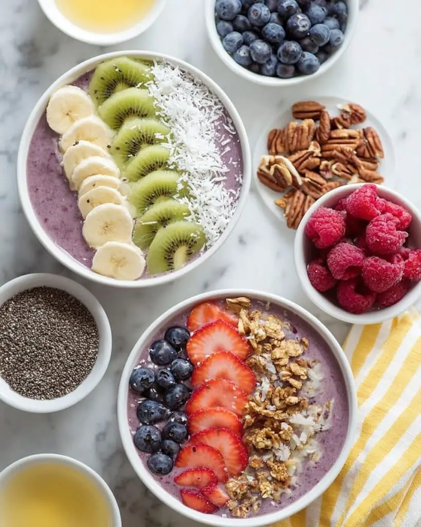 Acai Bowls with Fresh Fruit and Granola Recipe
