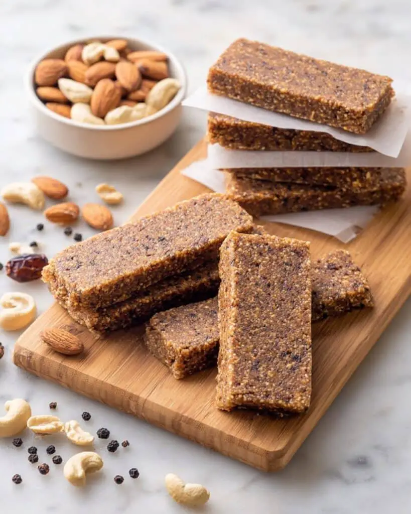 Homemade Protein Bars with Cashews, Almonds, and Dried Cranberries Recipe
