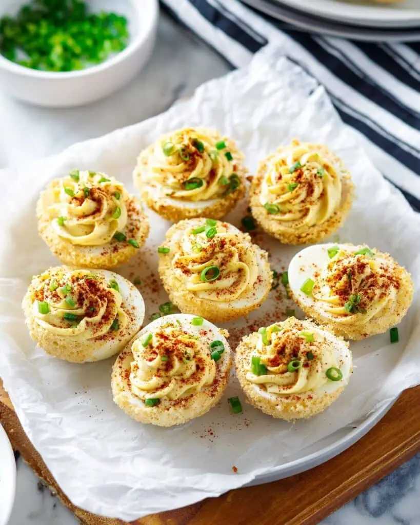 Air Fryer Fried Deviled Eggs Recipe