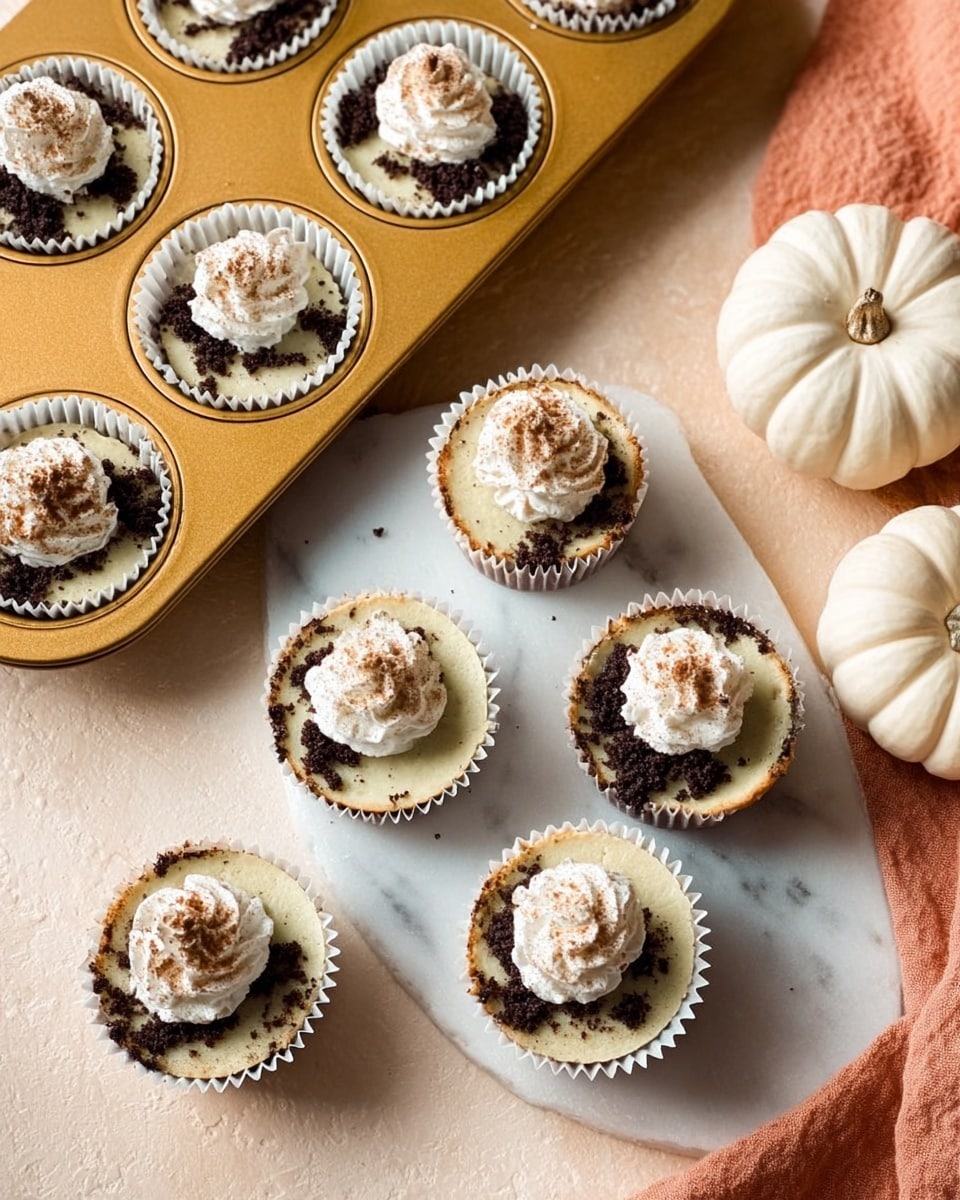 Mini Pumpkin Swirl Cheesecakes Recipe