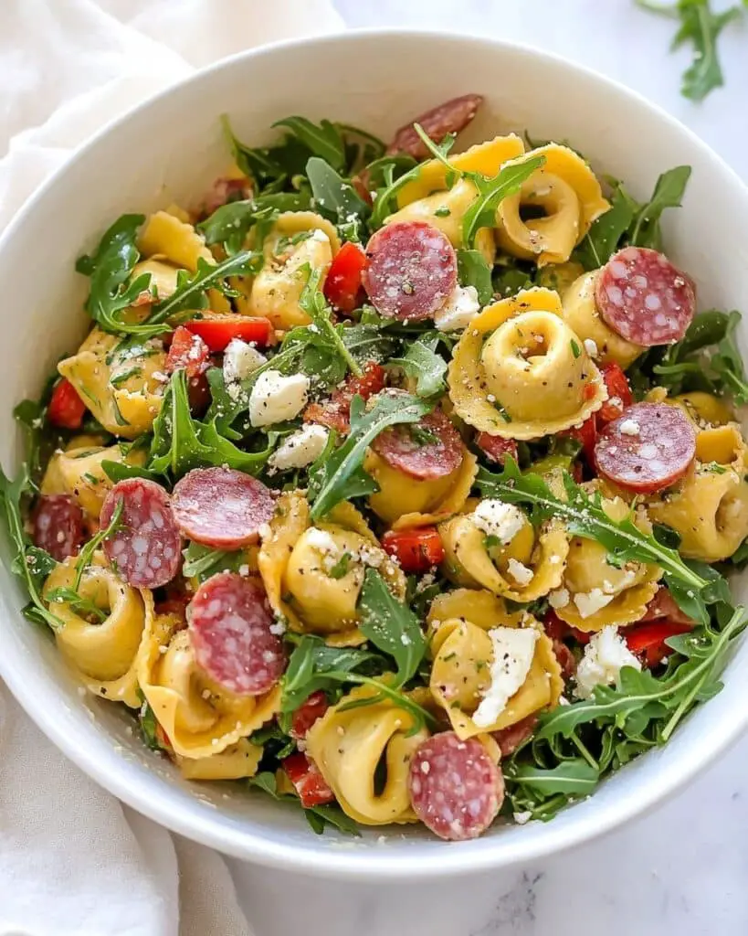 Roasted Red Pepper and Salami Tortellini Salad Recipe