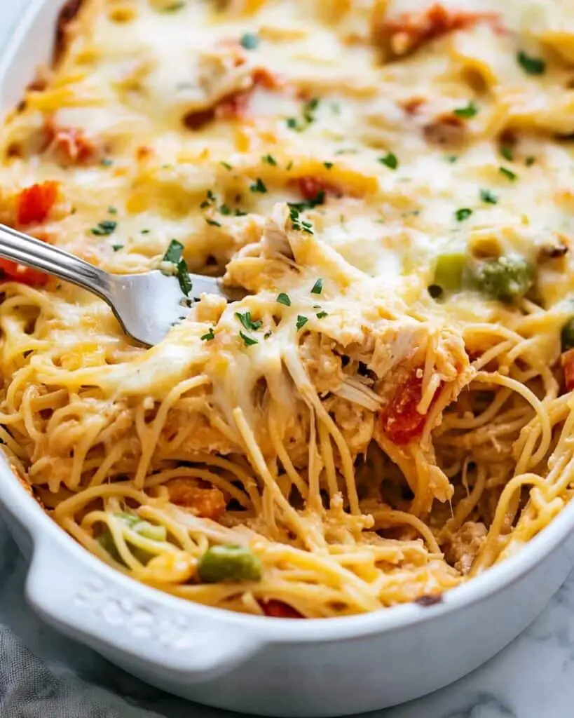 Creamy Chicken Spaghetti Bake Recipe