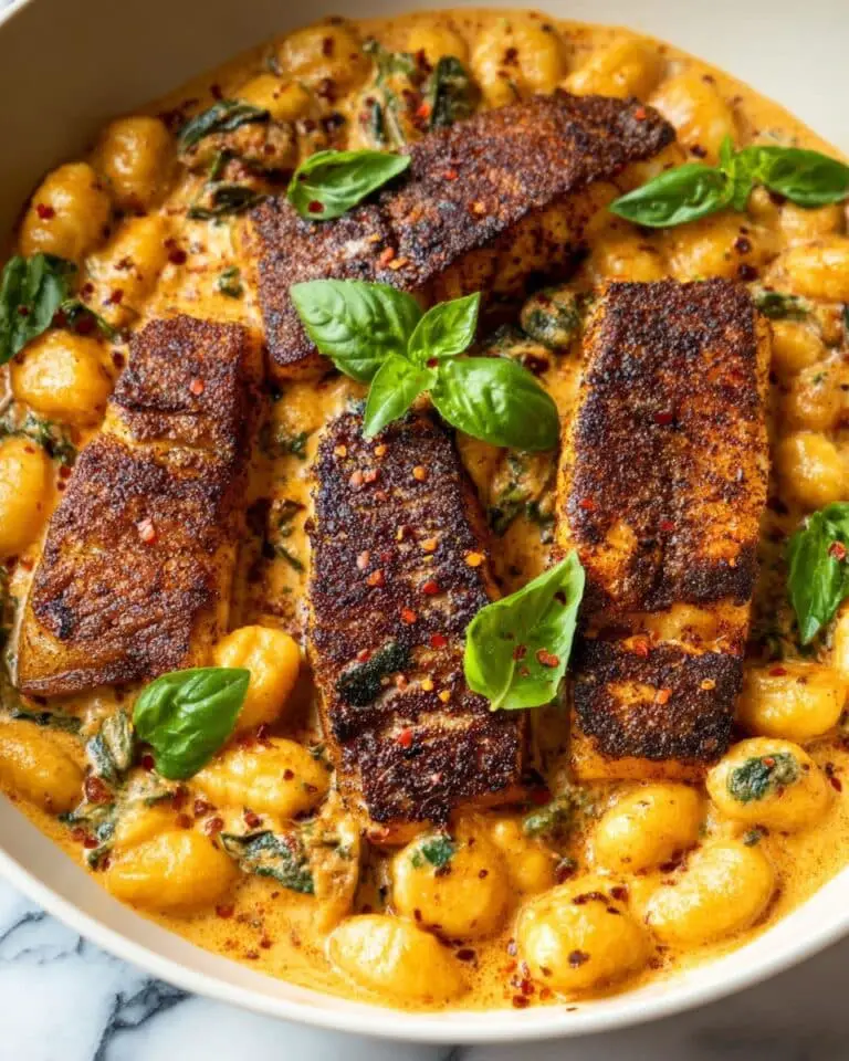 Salmon and Gnocchi in Creamy Sun-Dried Tomato Sauce Recipe
