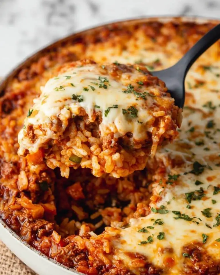 Unstuffed Peppers with Ground Beef, Rice, and Melty Cheese Recipe