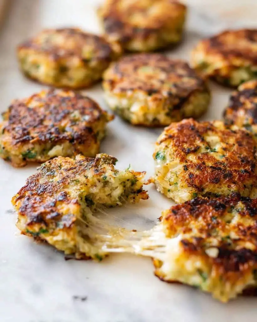 Cheesy Chicken Mince Fritters with Broccoli Recipe